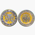 Pair of Decorative Plates from Talavera de la Reina Spain 20C