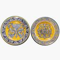 Pair of Decorative Plates from Talavera de la Reina Spain 20C