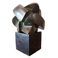 Jorge Elizondo Bronze Sculpture with Black Marble Base Monterrey 1989